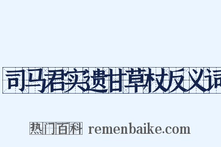 司马君实遗甘草杖反义词是什么意思的图片